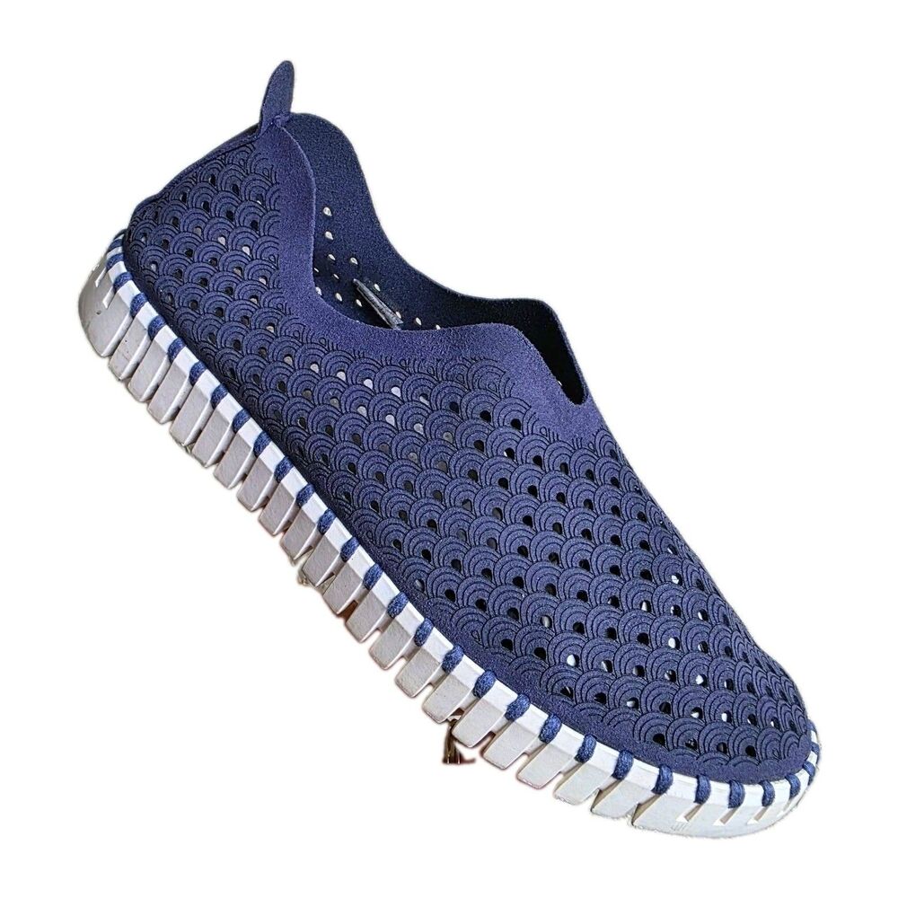 Ilse Jacobsen Tulip Shoes 139 Navy Blue Suede Slip-on Women's EU 38 US 7.5